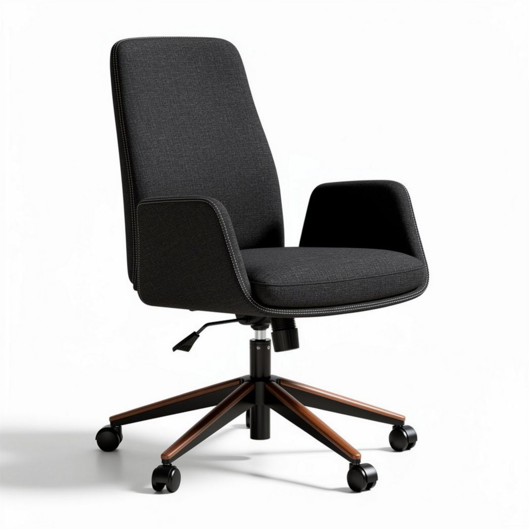 Fabric office chair with adjustable height and swivel base 50 x 55 x 90cm